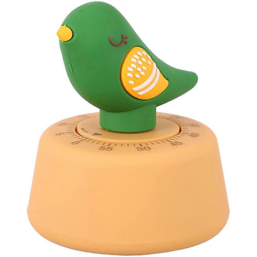 Kitchen Timer Mechanical Egg Figure Countdown Alarm Timer Cooking Learning Work for Home (Green)