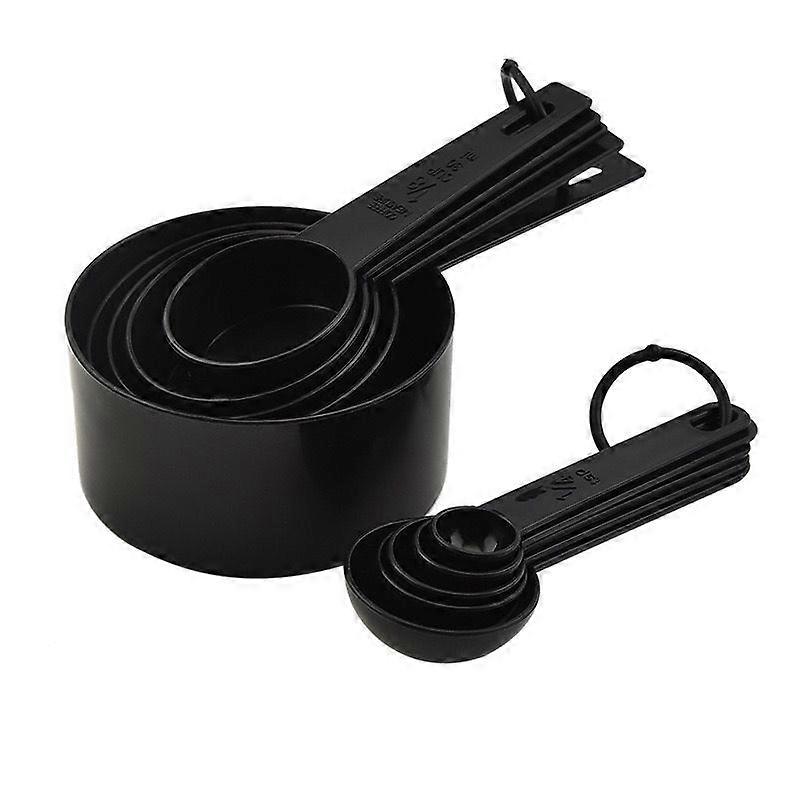 Plastic Measuring Cups & Spoons Set (10pcs), Colorful Nesting Baking Tools For Kitchen