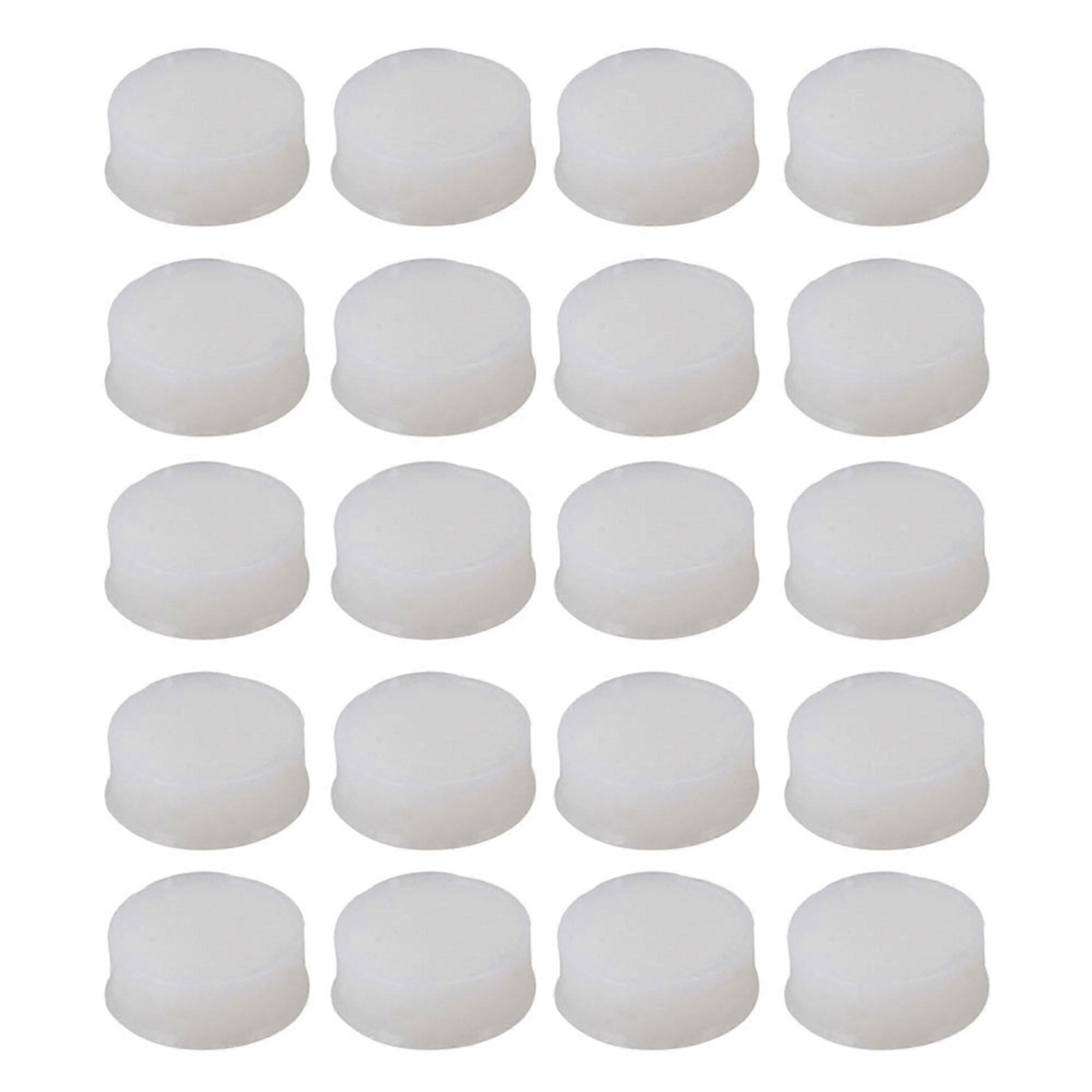 20pcs Solid Professional Silicone Plugs compatible with Open Flute White 7.5x2.6mm