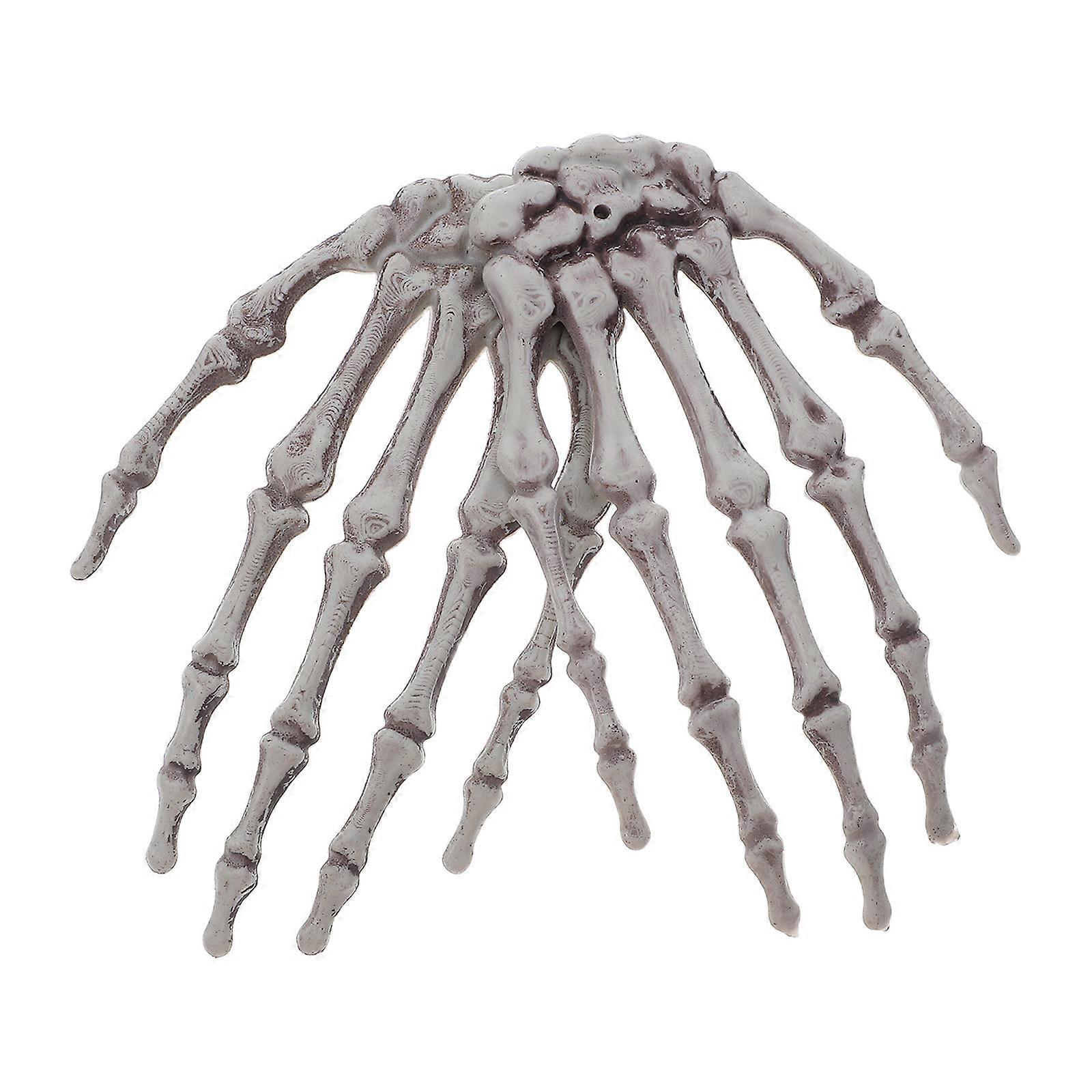 1 Pair Skeleton Hand Bone Scary Skeleton Decorations Plastic Skeleton Bone Hands