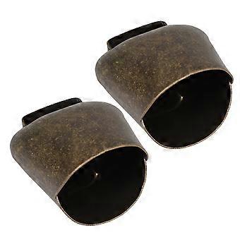 2 Pcs Thicken Tinkle Bells Pendant Shepherd Bell Pet Farming Bell Accessories Hanging Supplies for Sheep Horse Cow (Bronze, Large 62g Style)