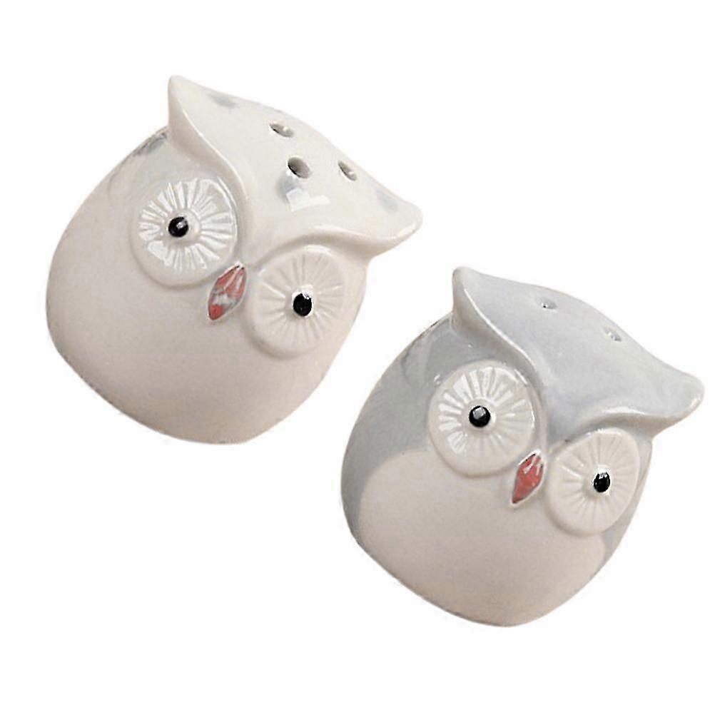 Owl Ceramic Jar for Storage 2Pcs Made from Ceramic