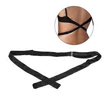 Backless Bra Strap Converter with 3 Hooks for Low Back Dress 2Pcs Black