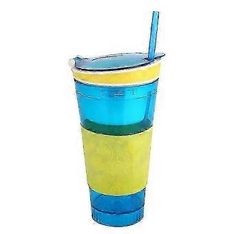 2 In 1 Snack And Beverage Travel Cup, Non-slip, With Straw Holder