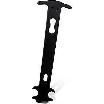 Indicador de desgaste de la cadena de la bicicleta, verificador de cadena, regla de medición de la cadena Indicador de acero Herramienta de reparación de bicicletas para verificar la bicicleta de montaña o de carretera (2 piezas, negro)