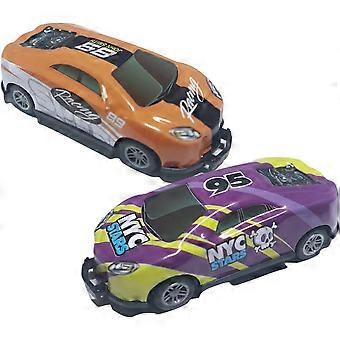 Flip Stunt Toy Pull Back Cars para niños,Mini modelos de juguetes de coches de carreras de salto,Coches de carreras de aleación para niños,Juguetes de niños para niños mayores de 3 años (naranja + púrpura
