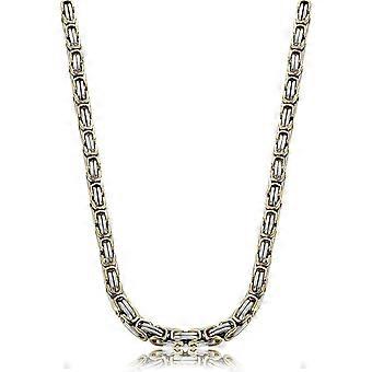Bracciale bizantino della collana della catena maschile dell'acciaio inossidabile per gli uomini dei monili del braccialetto da 8,5 pollici