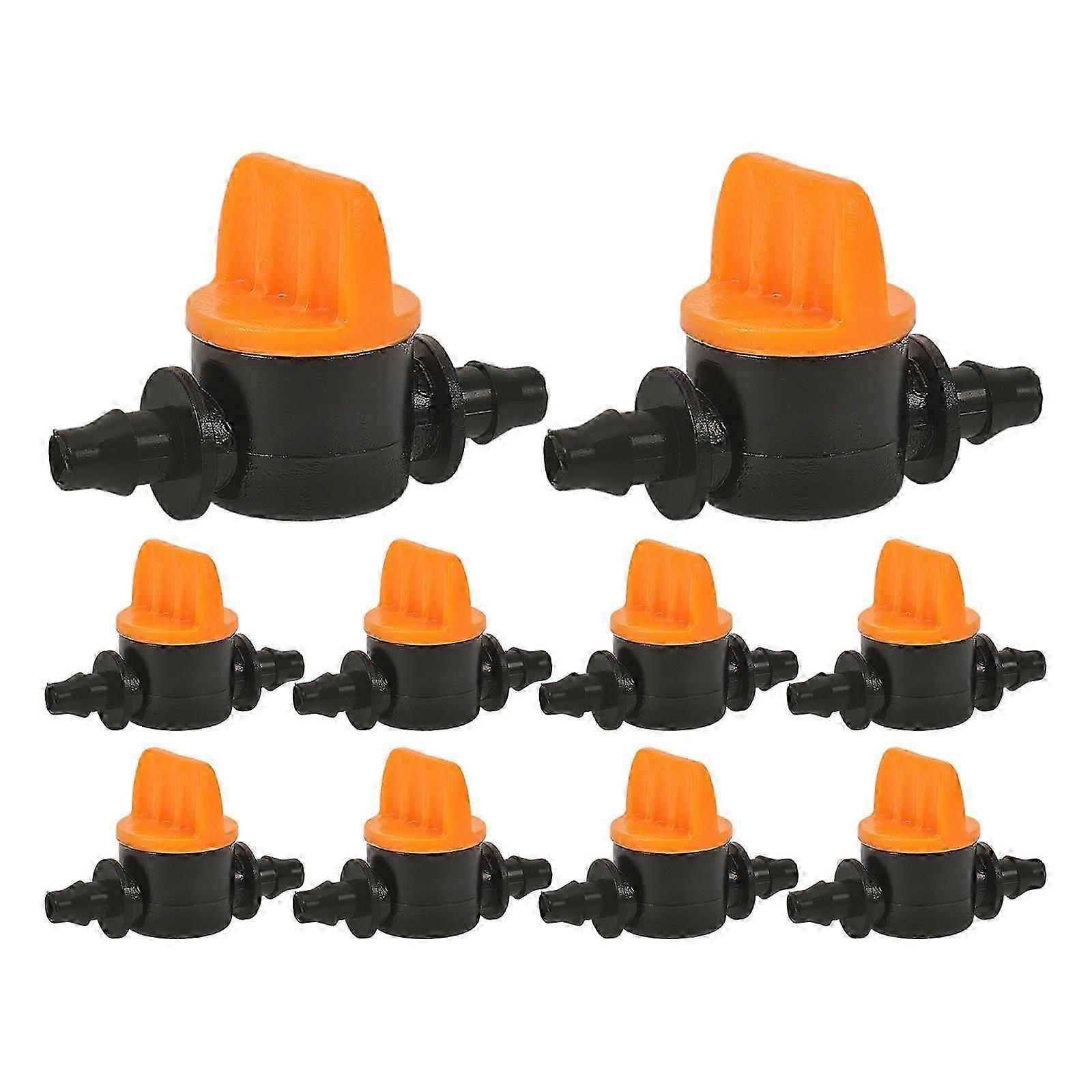 Drip Irrigation Mini Shut Off Valves | 10Pcs | Durable Plastic