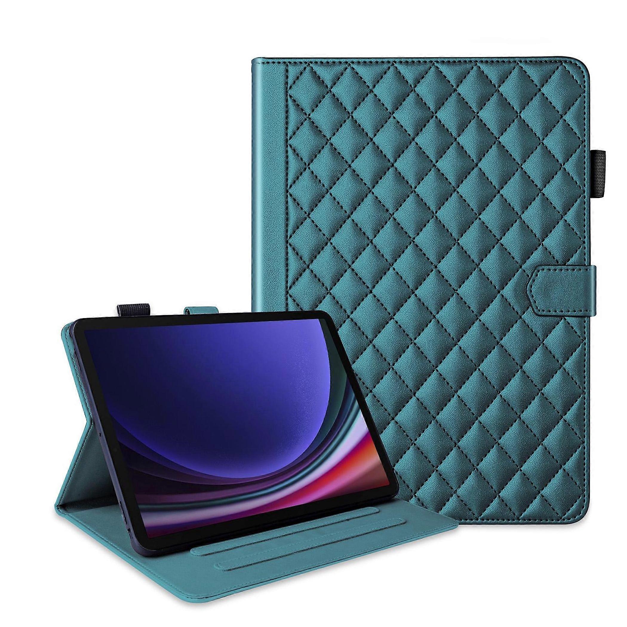 Faux leather case for Samsung Galaxy Tab S10 FE Plus with stand function, green