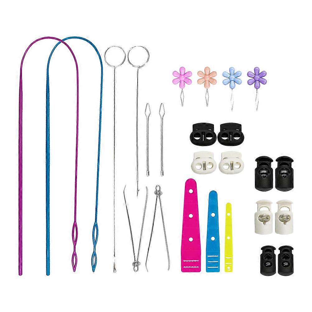 Drawstring Threader Tool Flexible Sewing Threader for 5Sets Home Use