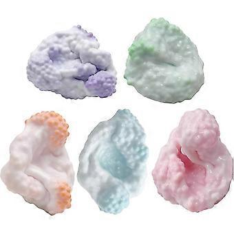 Crunchy Stress Ball,Crunchy Stress Ball 5pcs Funny Squeeze Fidget Toys With Crisp Sound Soft Ice Skin Stress Relief Balls With Air Pump, Random-wsx