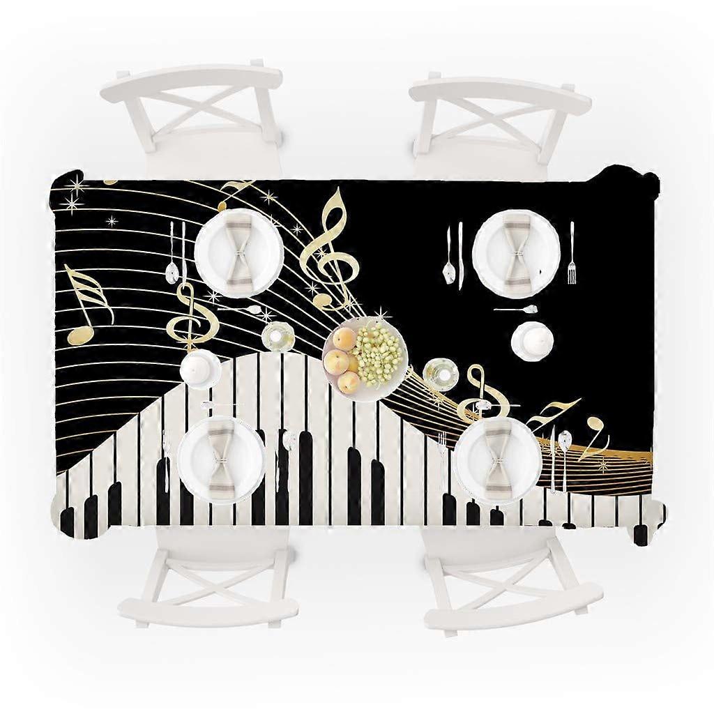 Table Cloth Piano Music Pattern Table Cloth Rectangular Tea Table Cover Dining Home Decor