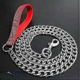 Anti-bite Dog Traction Iron Chain Dog Leash Plus Skum Anti-slicing Små, mellomstore og store hunder Kjede Metal Dog Chain Vtl