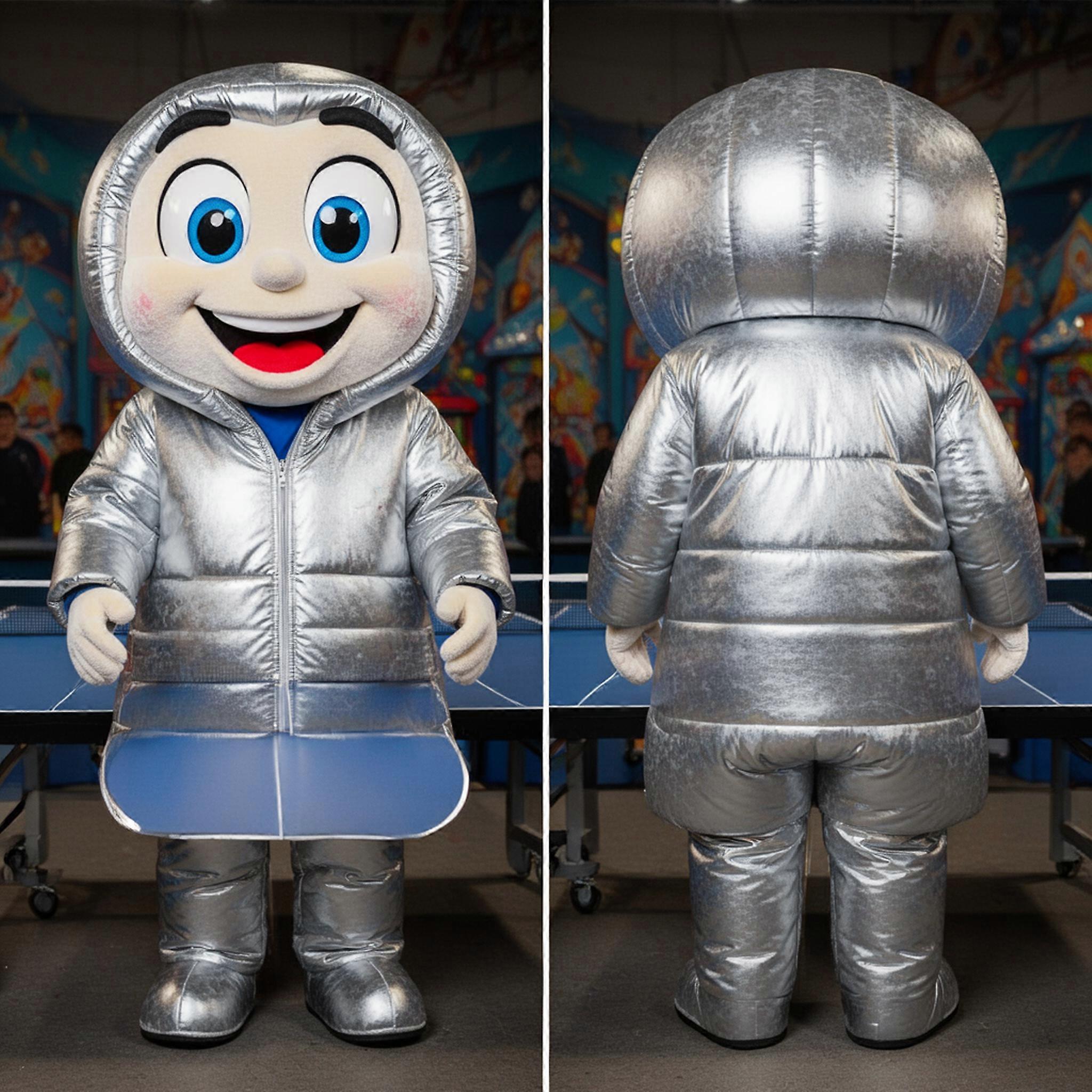 MASTICOT Silver Padded Cartoon Ping Pong Table Mascot