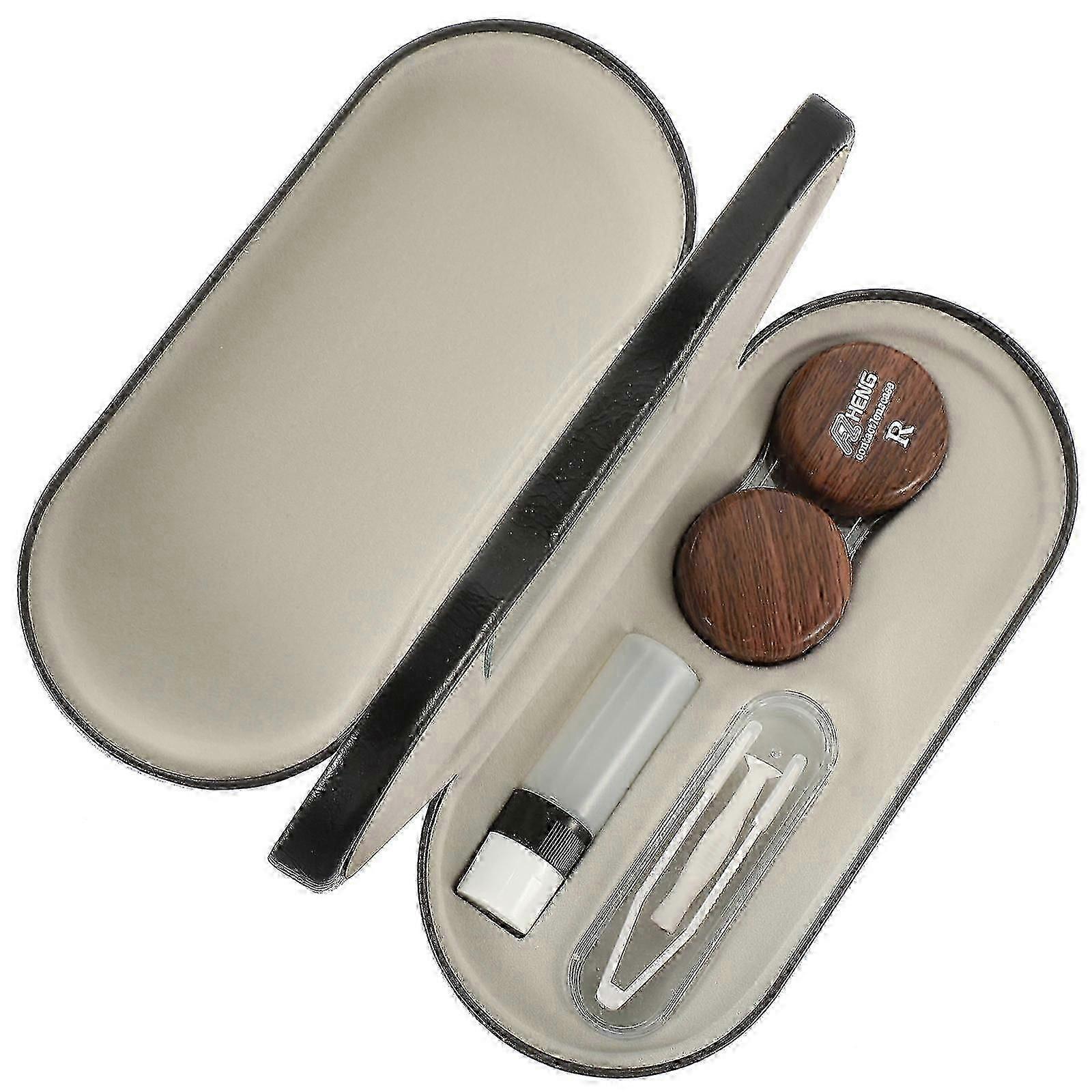 Eyeglasses Protector Case 1Set Rectangular Metal Simple Style Velvet Lining Travel Use