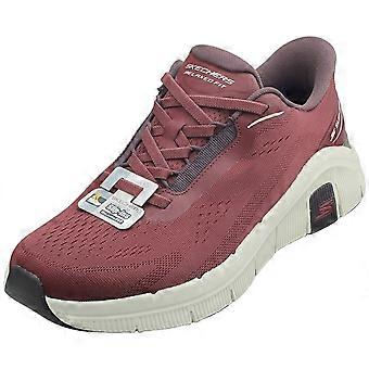 Skechers Slip-ins Relaxed Fit Vegan Mens Fashion Trainers in Burgundy