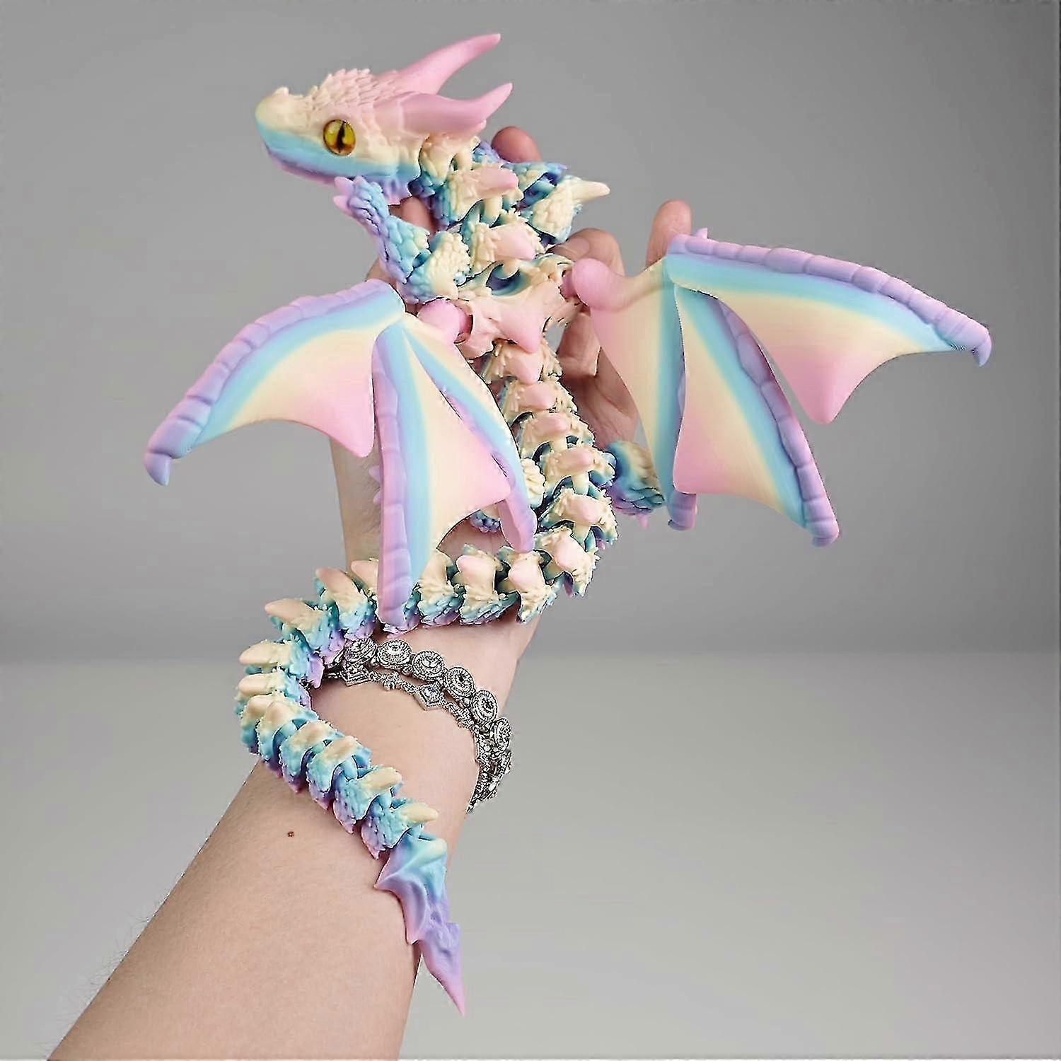 Flexible Winged Crystal Dragon Model