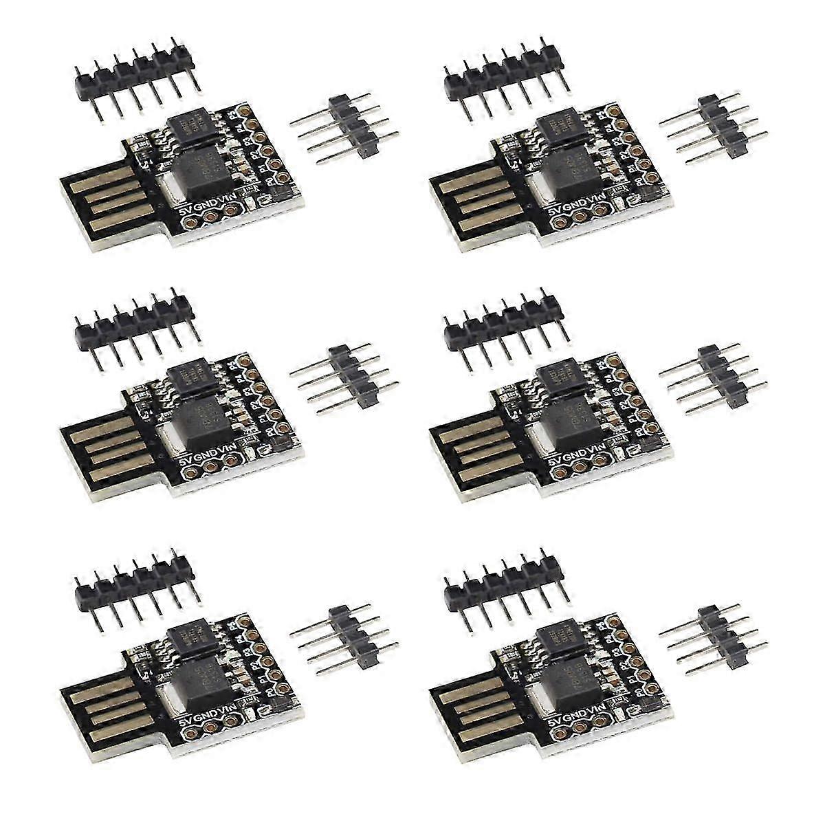 Six Attiny85 Digispark Kickstarter Universal Micro USB Development Board Modules for Arduino