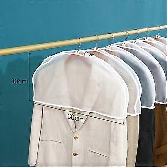 60X Clothing Dust Cover Home PEVA Transparent Hanging Pocket Coat Dust Covered Sleeve Clothes Half -Body Dust Cover_qt5