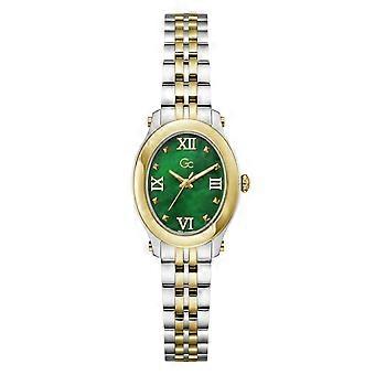Gc Watches Womens Pearl Green Mother of Pearl Dial Two-Tone Silver And Gold Stainless Steel Bracelet Watch Z93002L9 | Acotis