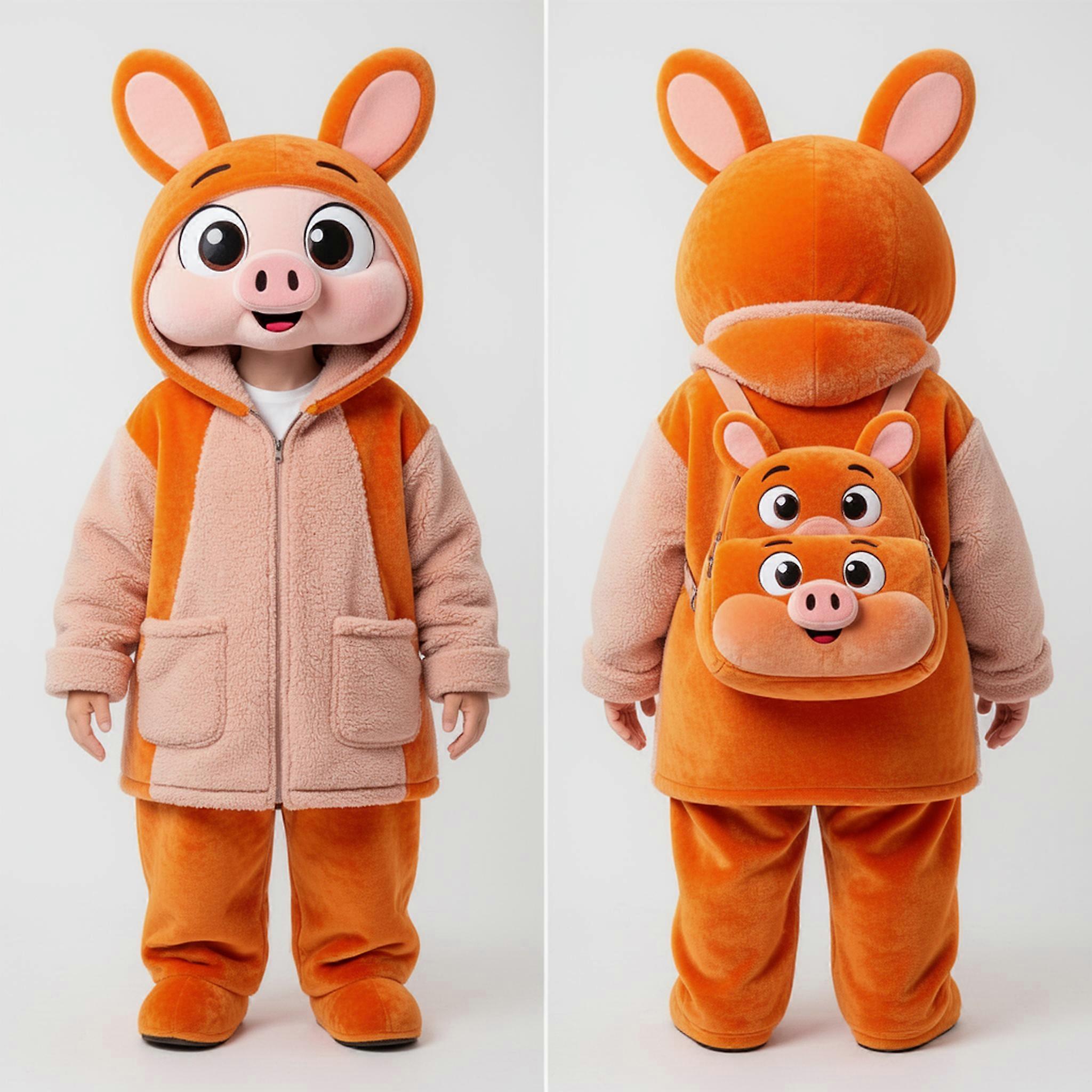 MASTICOT Rust Orange Plump Pulled Pork Sandwich Mascot
