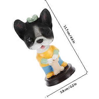 Shaking Head Dog Ornament Resin Model for Decor Use 1Pcs Dog Adornment