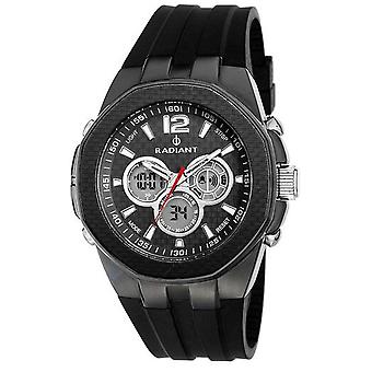 Radiant new carbon Quartz Analog Man Watch with RA170601 Silicone Bracelet