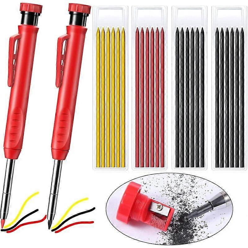 Solid, Refillable, Versatile Mechanical Pencil for Construction and Woodworking