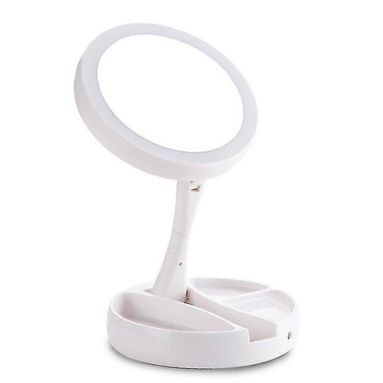 LED Lit Foldable Magnifying Mirror