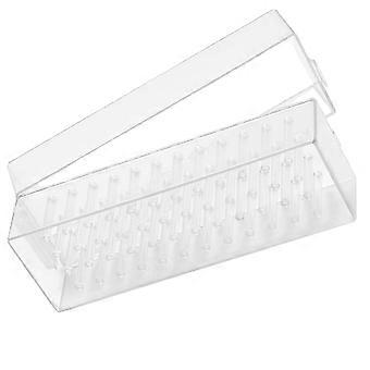 Transparent Nail Drill Bits Storage Holder for 5Pcs Manicure Box