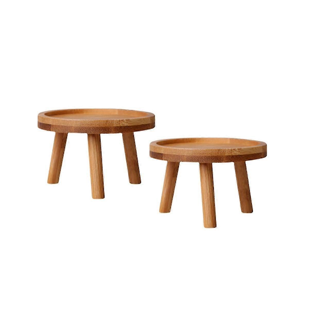 Round Wooden Pot Elevation Stool
