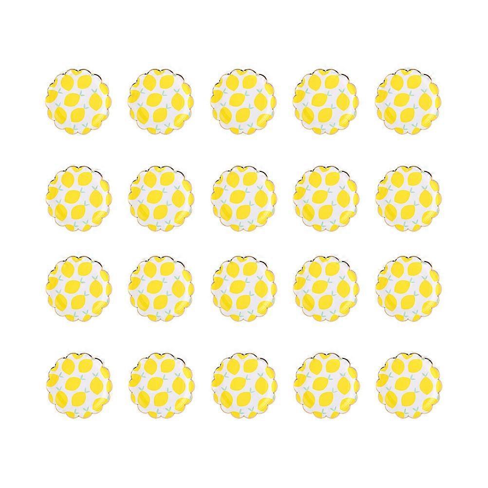 Paper Tableware Fruit Paper Plate compatible with Party Use 20Pcs Set