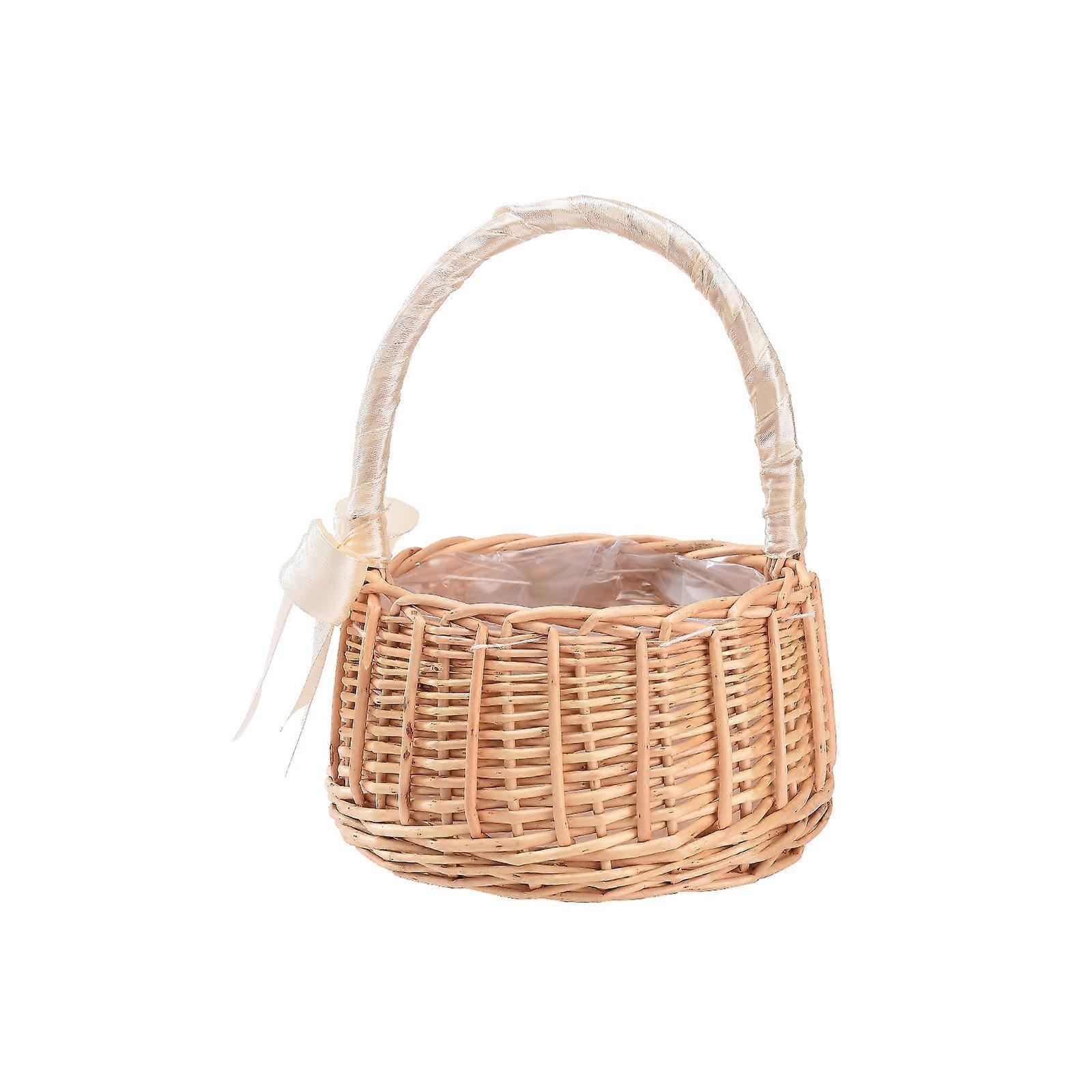 Rustic Willow Flower Girl Basket