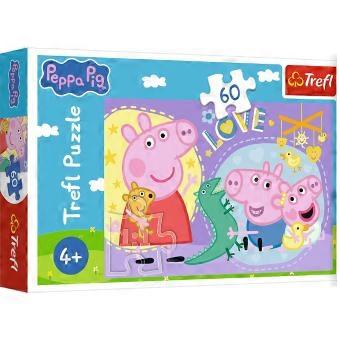 Peppa Pig-Puzzle, 60 Teile, fertige Größe: 33 x 22 cm.