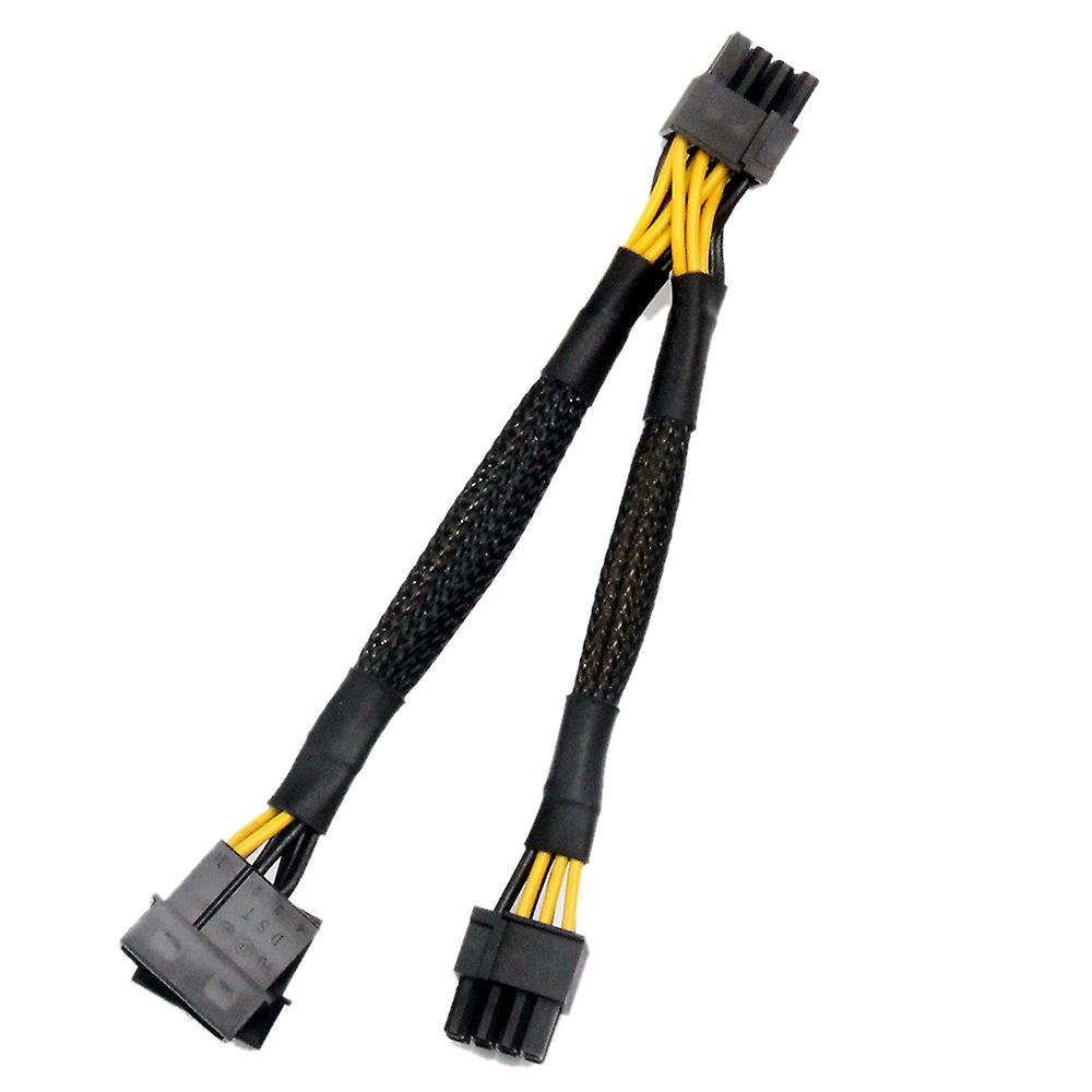 Dual 4Pin IDE Molex to GPU Dual 8Pin(6+ 2)Pin Supply Cable PCI-E PCI Graphics Video Display Card Ad