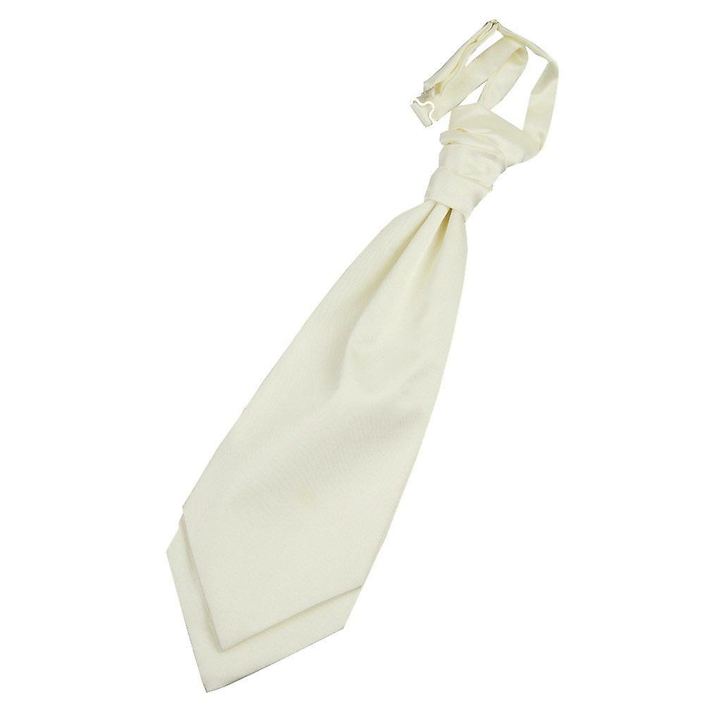 Ivory Plain Satin Pre-Tied Wedding Cravat