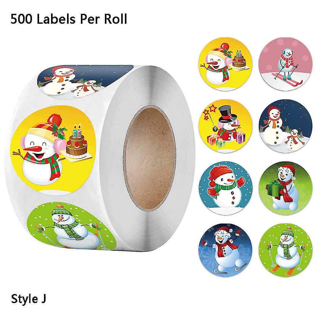 500pcs عيد ميلاد سعيد اليدوية ملصق هدية مربع حزمة سانتا شكرا لك تسمية ختم ملصقات لوازم حفل زفاف @bugu