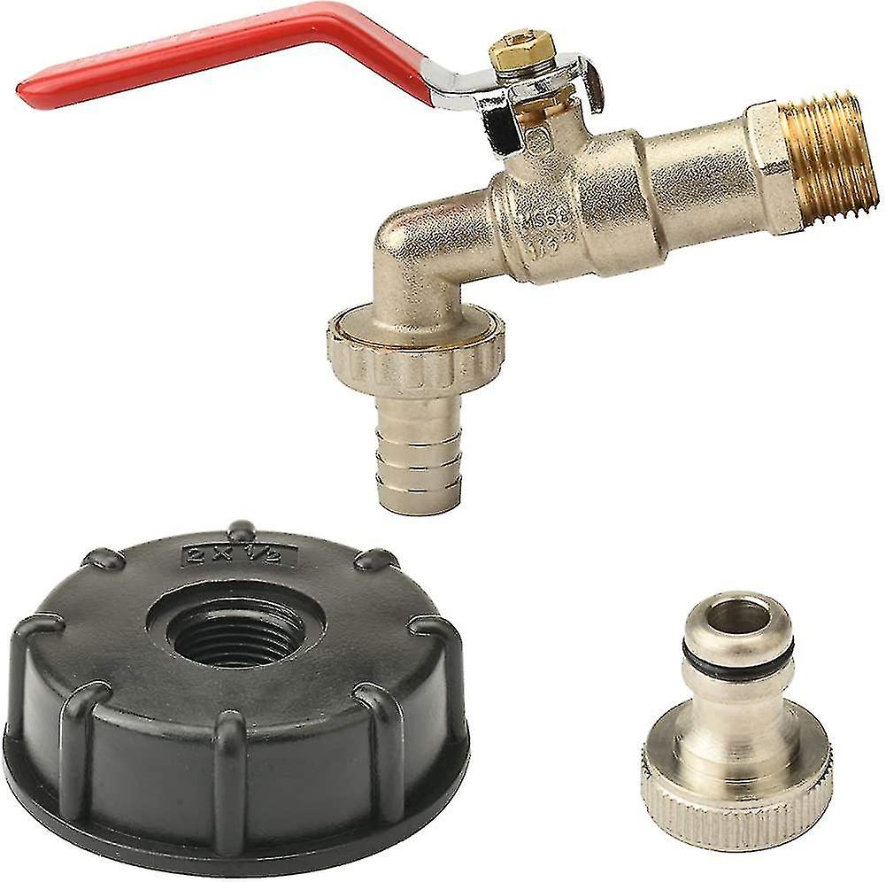 Ibc Tank Adapter 1/2 '' Threaded Connection Brass Replacement Valve Fitting Parts Water