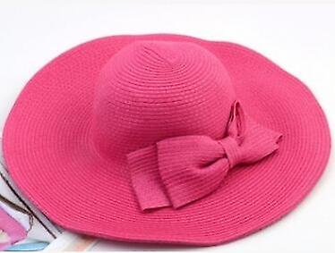 Filles Large Brim Vintage Floppy Straw Hat