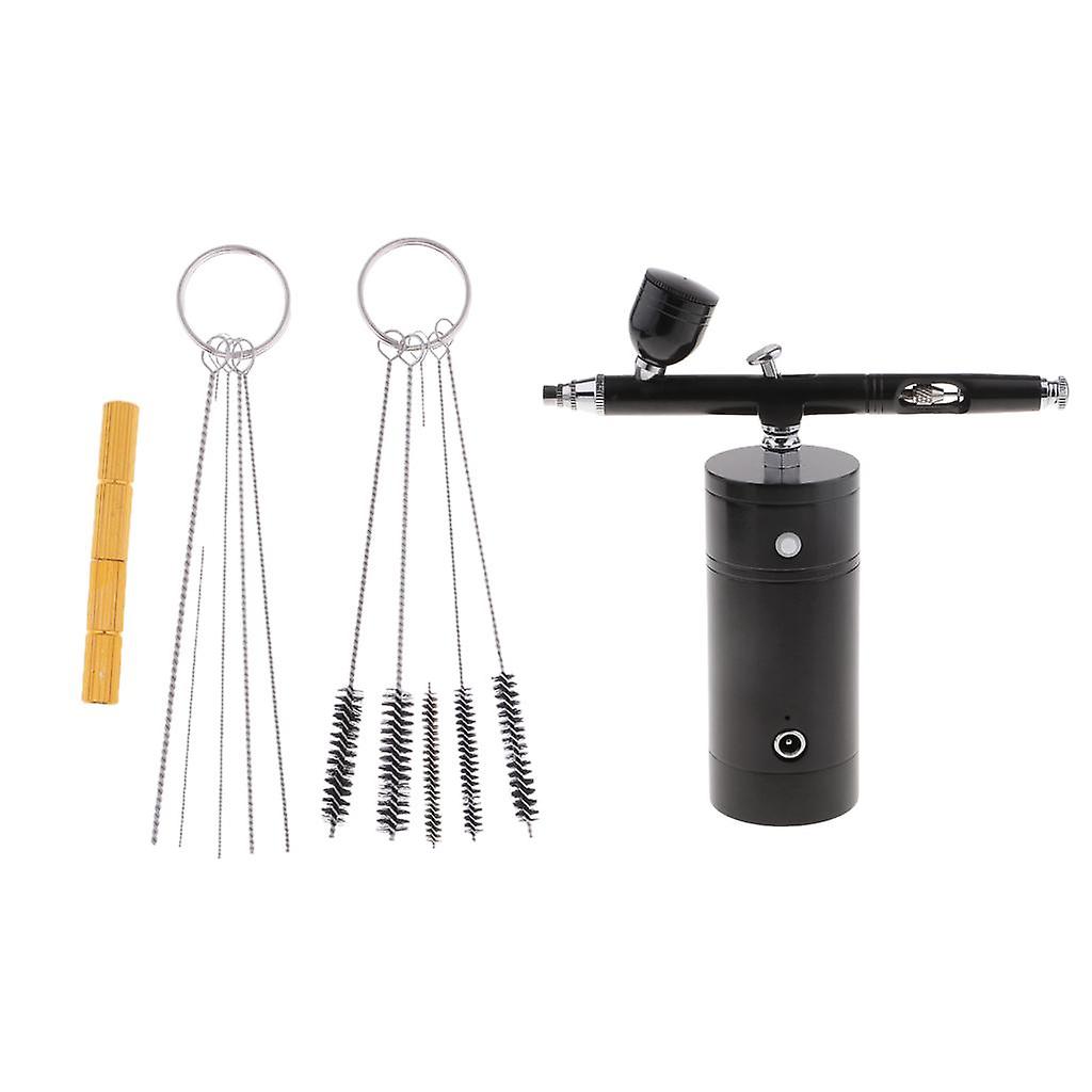 0.3mm Mini Gravity Feed Dual Action Airbrush Compressor & Cleaning Tool Kit