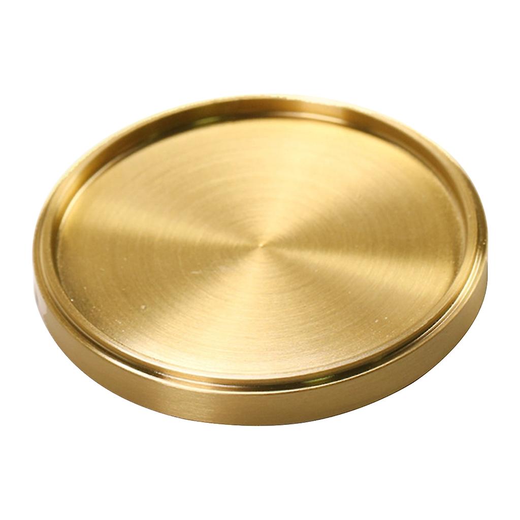 Coasters Cup Tea Tray Copper Coaster Gold Teacup Round Mat Serving Table Decor
