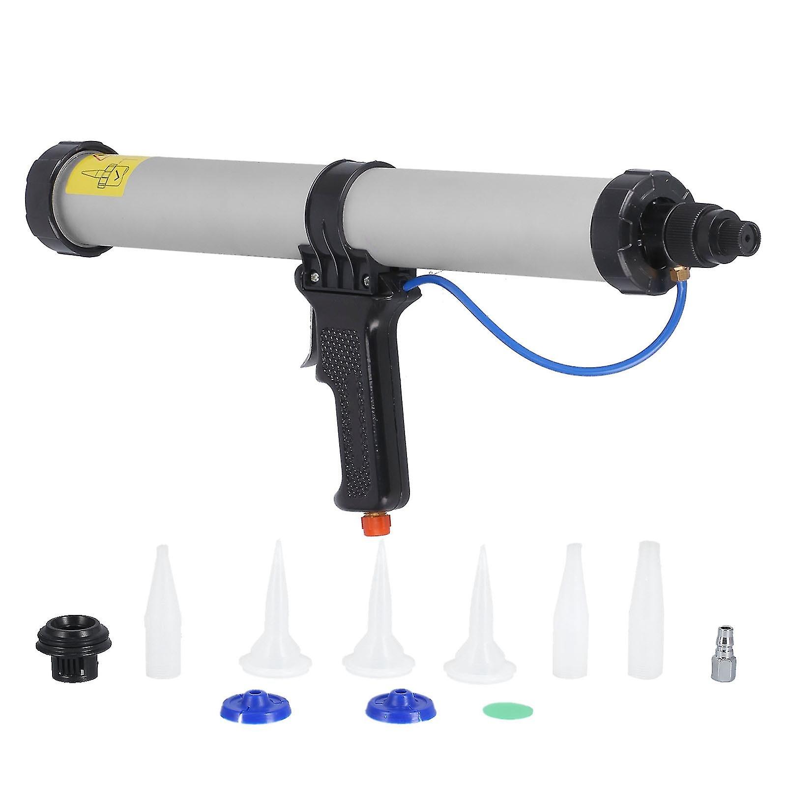 Pneumatic Caulking Gun Aluminum Alloy Applicator Industrial Tools For Ships Containers 600ml