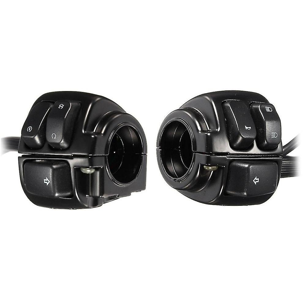1 Pair Motorcycle Handlebar Control Lights Switch (25mm) With Wiring Harness For