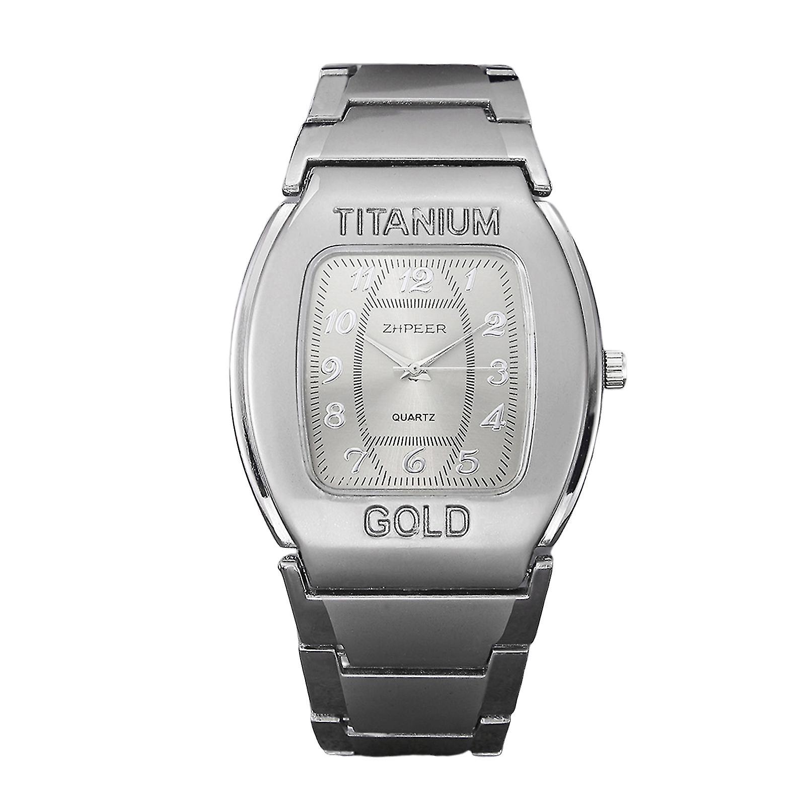 مشاهدة الطالب الذكور برميل ووتش بدلة رجالية التيتانيوم الذهب الأعمال عارضة الكوارتز ووتش ووتش