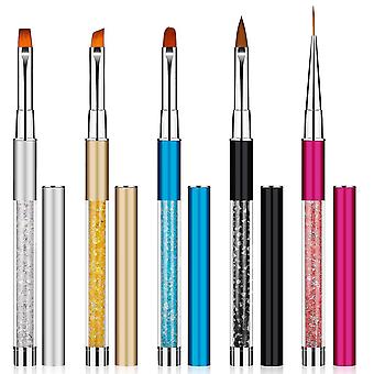 Nail Brushes Nail Art Brush Set Uv Gel Painting Nail Design Brushes Pen Rhinestones Grips