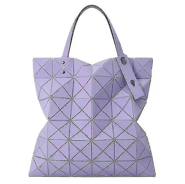 Issey Miyake 6*6 Geometric Diamond Bag Hand Bill Of Lading Shoulder Tote Bag Hk-r violet