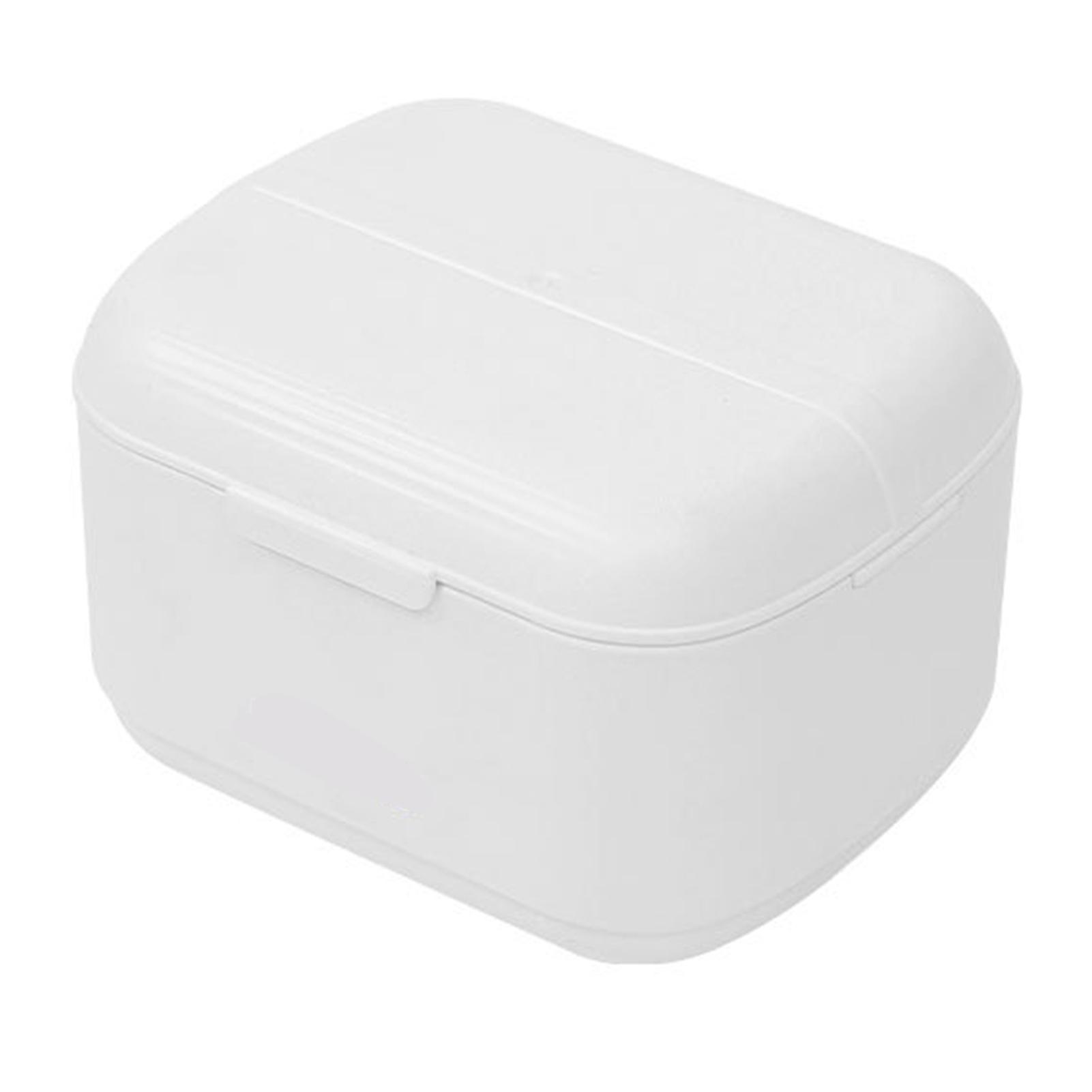 Retainer Denture Storage Boxes Denture Bath Case Cup Box For Night Guard & Retainers Traveling