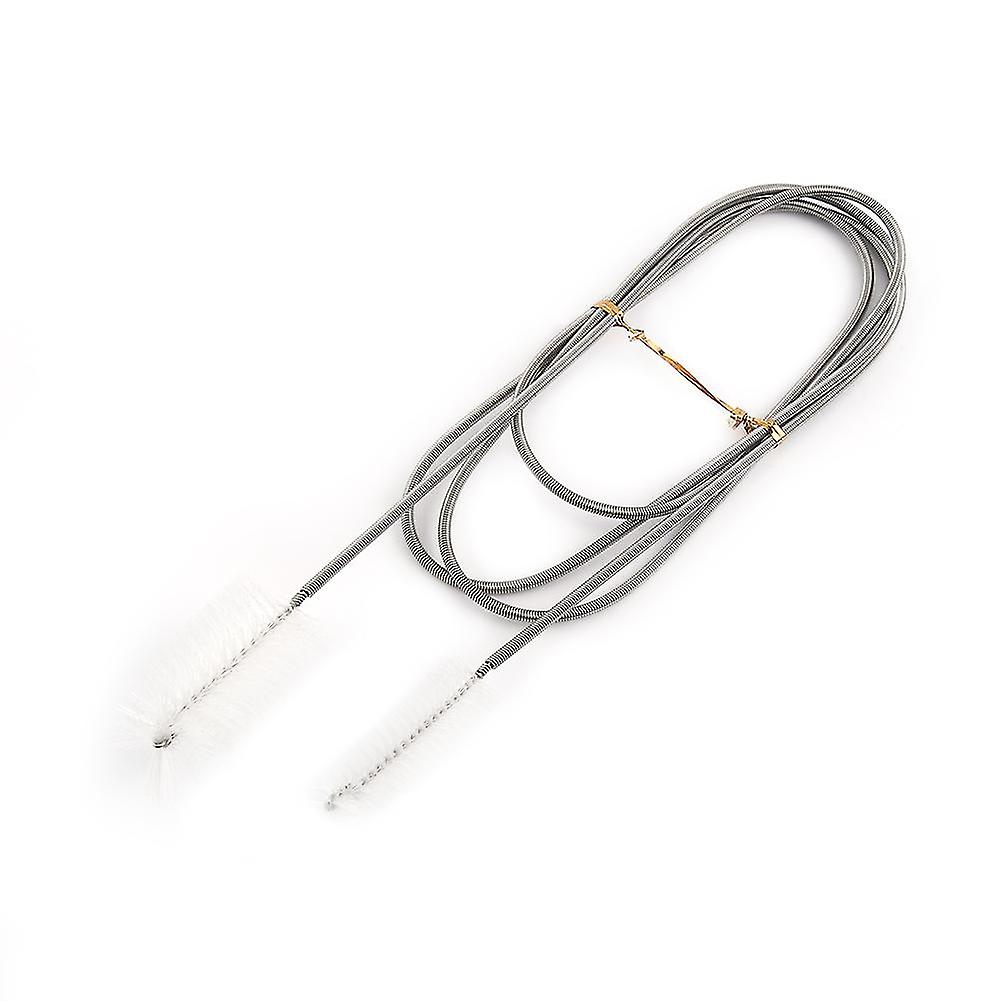 Brosse de nettoyage flexible à double tube, brosse de nettoyage à ressort, outil de nettoyage de tuyaux (transparente)