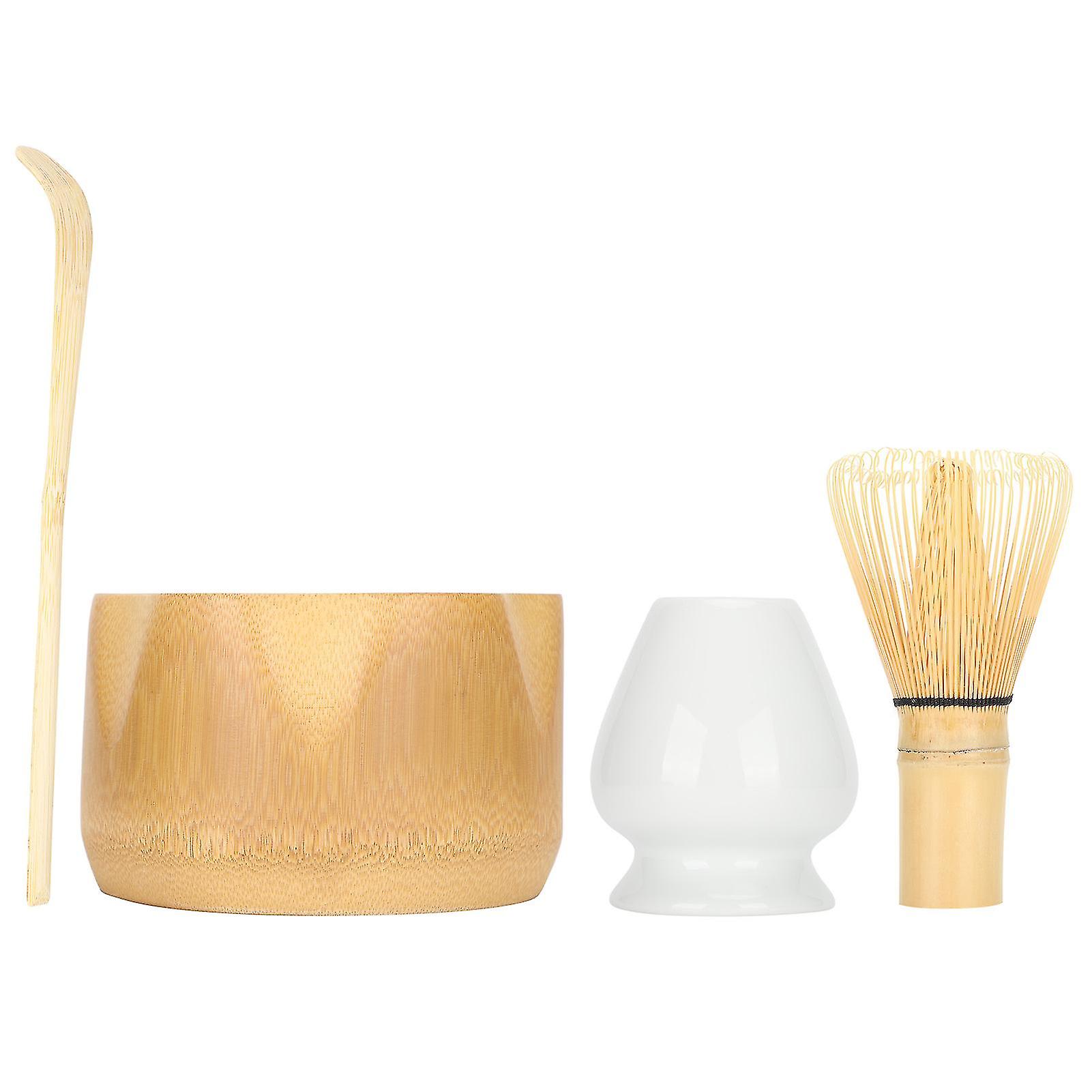 Ensemble d'outils de préparation de matcha, fouet à thé en bambou, bol à cuillère à thé, support de fouet à thé en céramique, service à thé