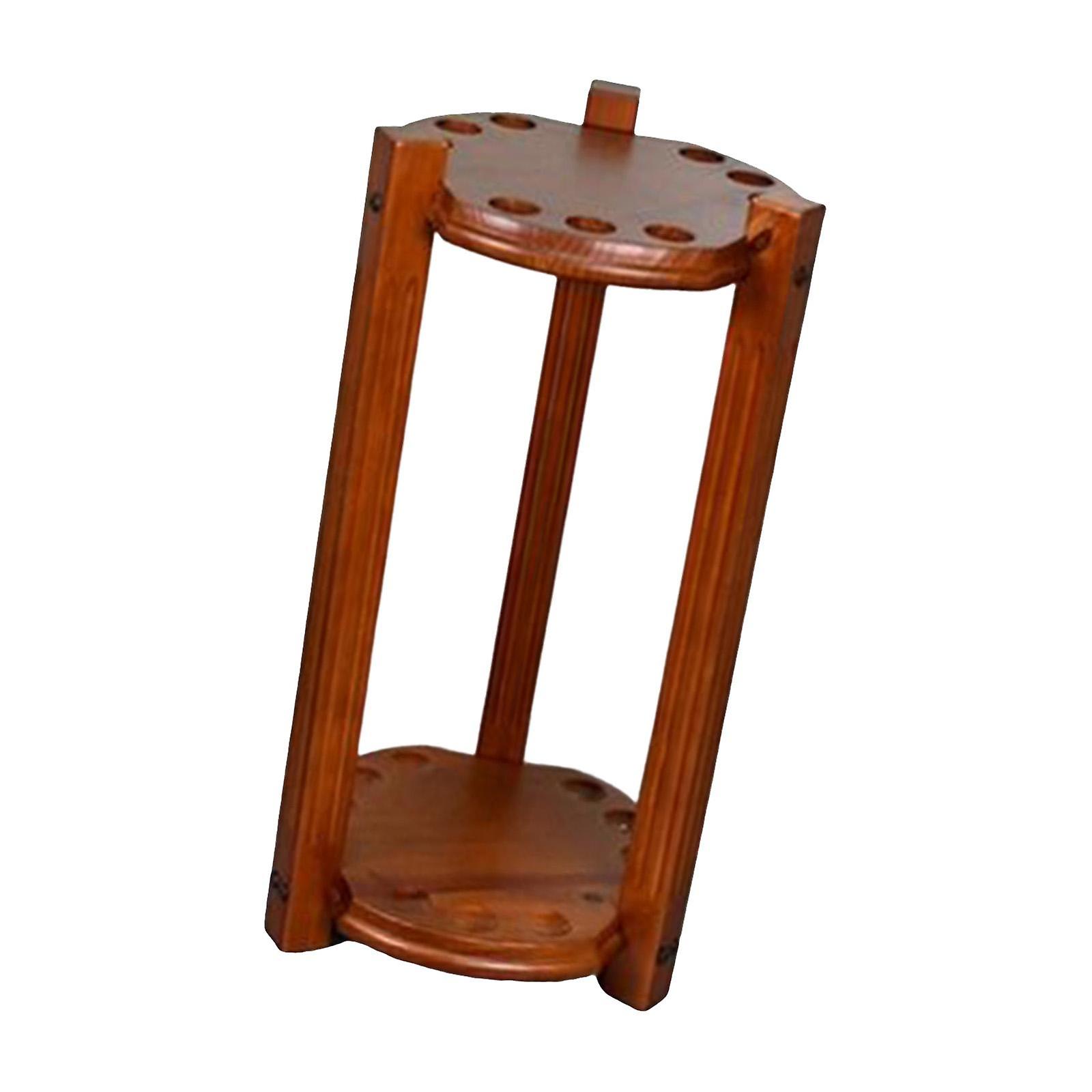 Holz Billard Pool Queue Rack Rute Organizer Vertikal 9 Löcher Pool Queue Halter Rot